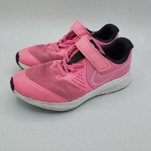 Nike Star Runner 2 Pink Glow Sneakers Shoes Youth Kids 1Y Strap AT1801-603